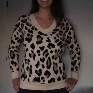 Entro | Cheetah Print Cozy oversized Sweater
